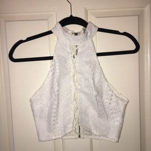 LF White Crop top